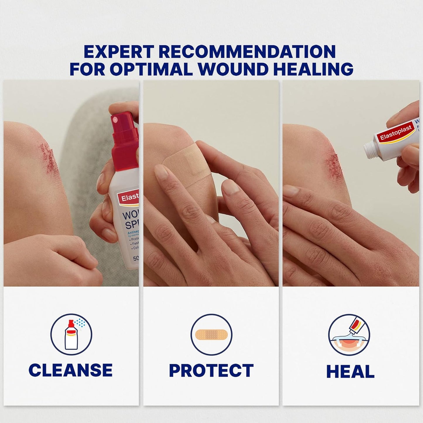 Elastoplast Water Resistant Plastic Plasters, Dirt and Water Resistant, First Aid Plasters, 80 Strips