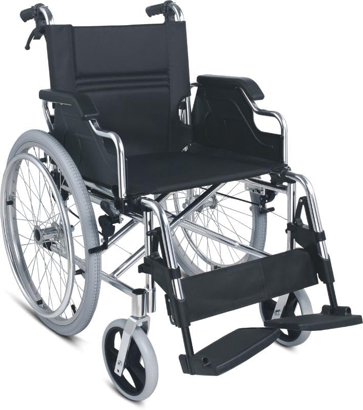 Aluminum Wheelchair Foldable Armrests and Removable Footrests