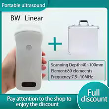 Wireless Ultrasound Probe scanner portable machine WIFI ultrasound scanner Machine support iOS Android Windows free suitcase